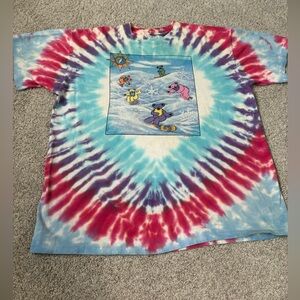 Grateful Dead Tye Dye Vintage Single Stitch Tshirt RARE Festival